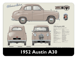 Austin A30 4 door saloon 1952 version Mouse Mat